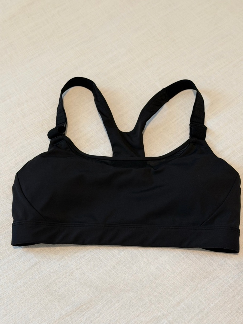 Athleta Black Racerback Pullover Sports Bra